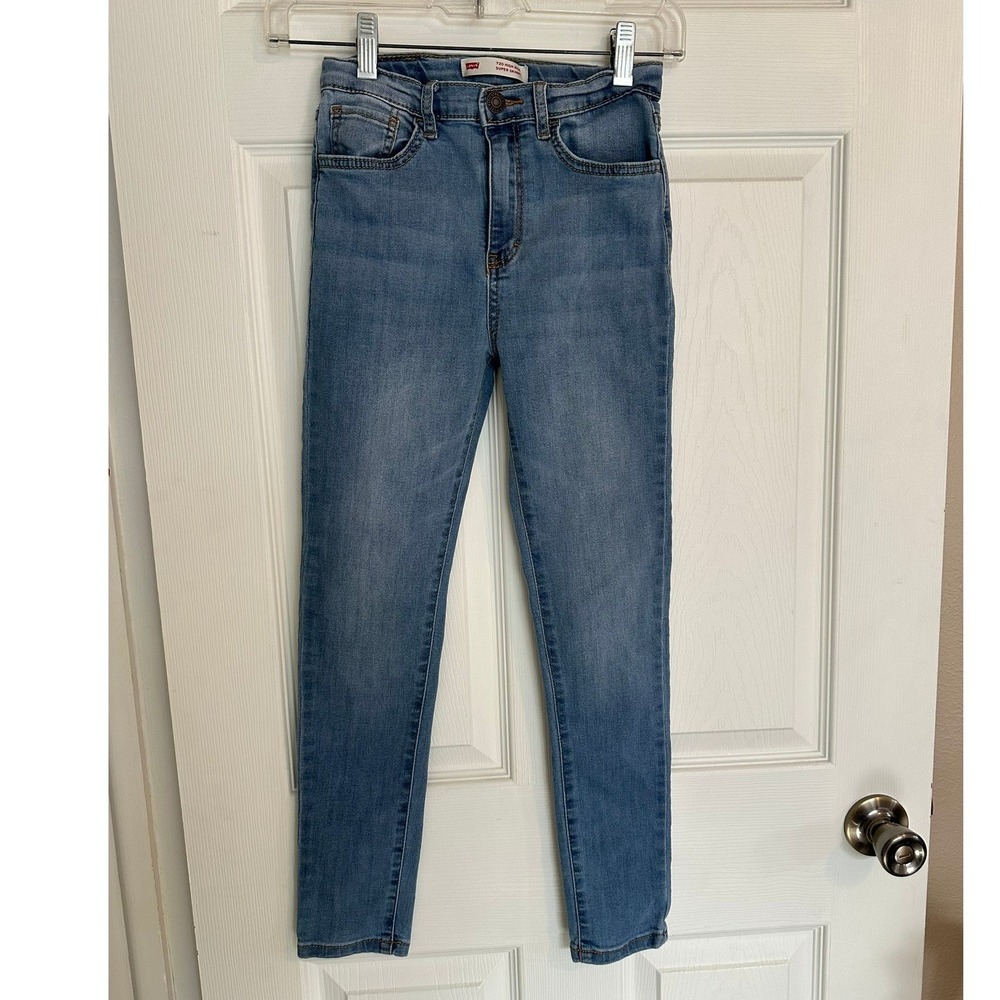 Levis Girls‎ 720 High Rise Super Skinny Jeans Light Wash Blue Size 10